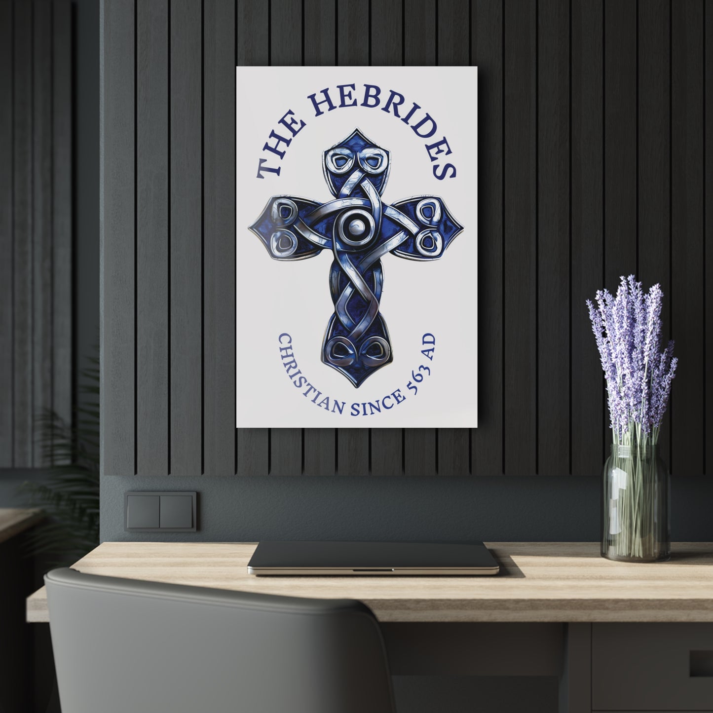 "The Hebrides - Christian Since 563 AD", Acrylic Wall Prints (French Cleat Hanging) (Alabaster White)