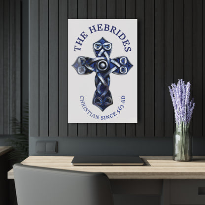 "The Hebrides - Christian Since 563 AD", Acrylic Wall Prints (French Cleat Hanging) (Alabaster White)