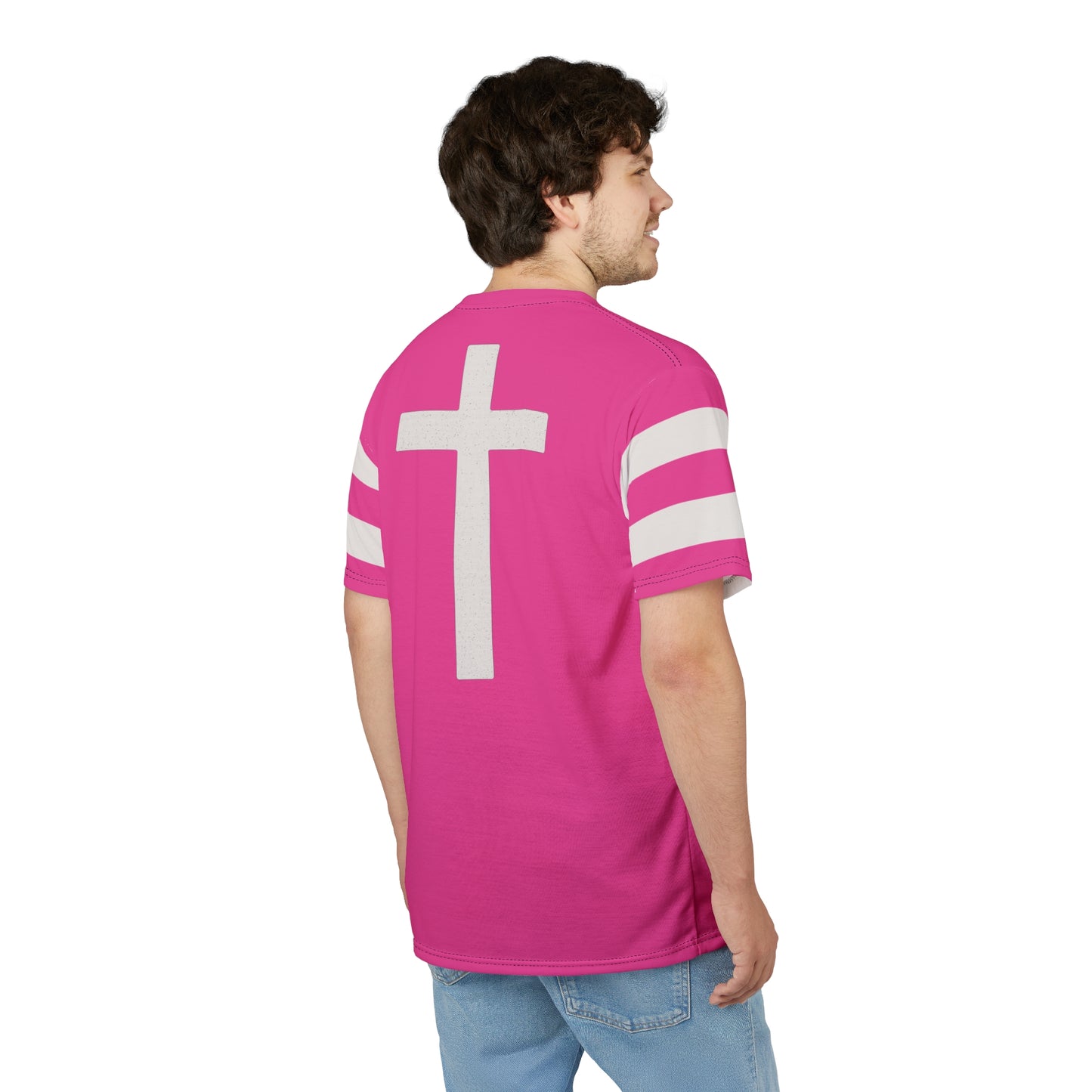 "Faith Overcomes Fear", Unisex Tee (Hot Pink)