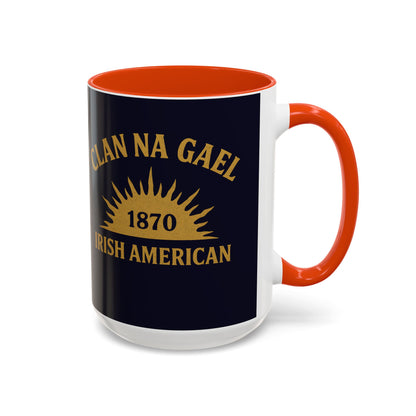 "Clan na Gael - Irish American", Colorful Mugs (11oz, 15oz) (Black Rock Blue)