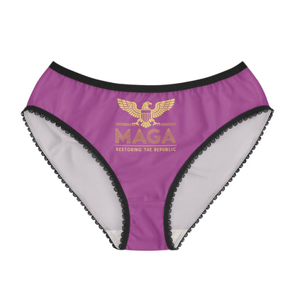 "MAGA - Restoring the Republic", Women's Briefs (Fuchsia)