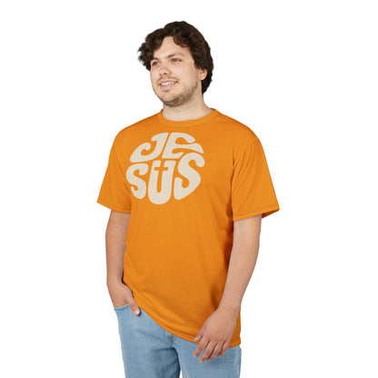 "Retro Jesus", Unisex T-shirt (Dutch Orange)