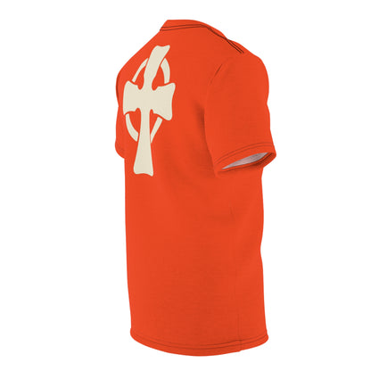 "Retro Jesus", Unisex T-shirt (Orange Flame)