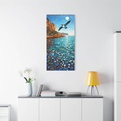"Sky Kin VII – Gannet in the Glittering Noon", Fine Art Matte Canvas, Stretched, 1.25"