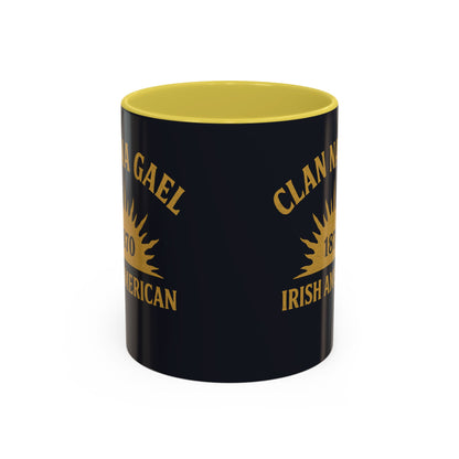"Clan na Gael - Irish American", Colorful Mugs (11oz, 15oz) (Black Denim)