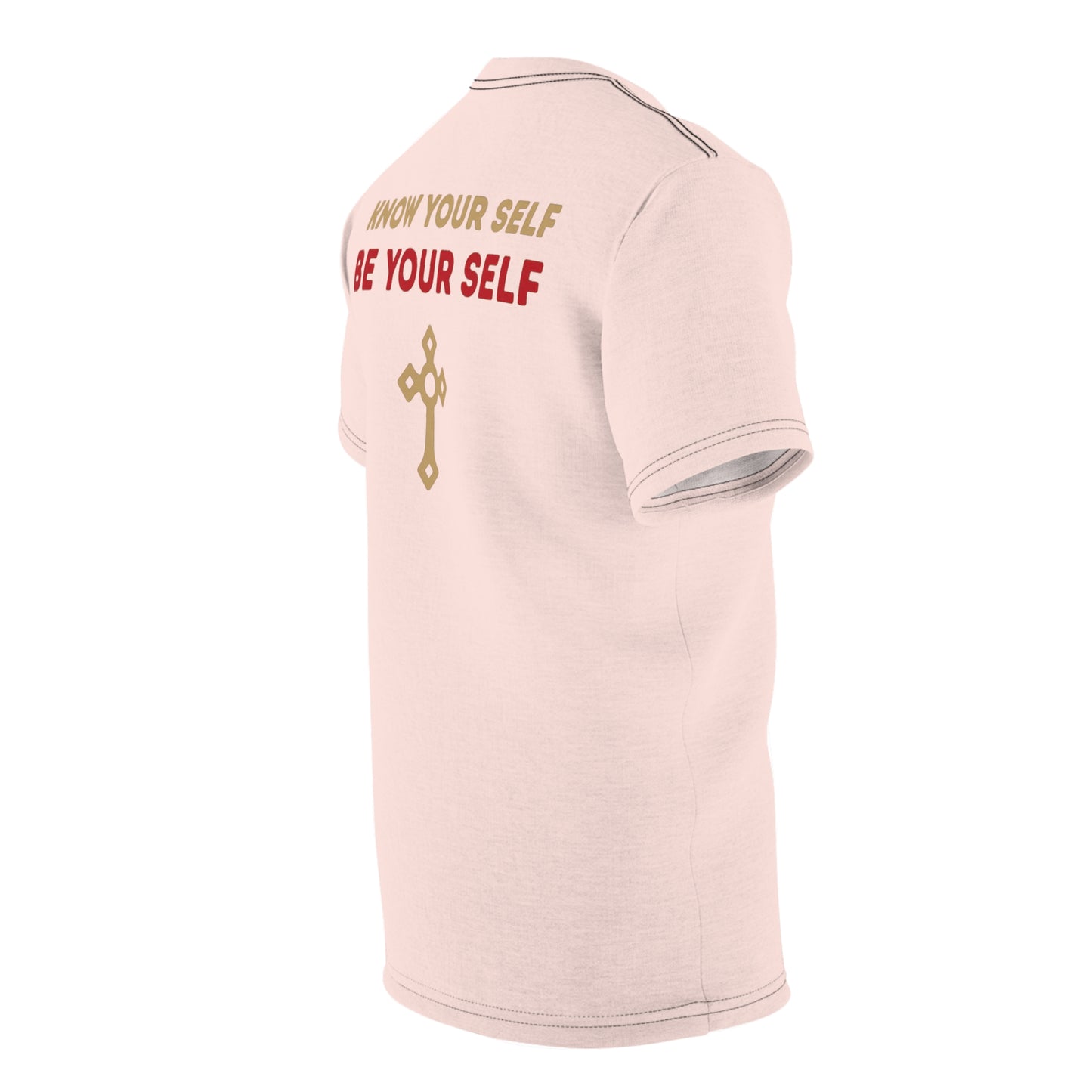 "Know Your Self", Unisex T-shirt (Antique Coral)