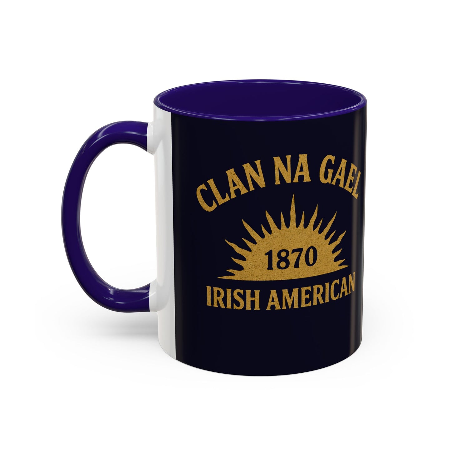 "Clan na Gael - Irish American", Colorful Mugs (11oz, 15oz) (Black Rock Blue)
