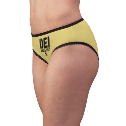 "DEI - Didn't Earn It" #14, Women's Briefs (Buff Orange)