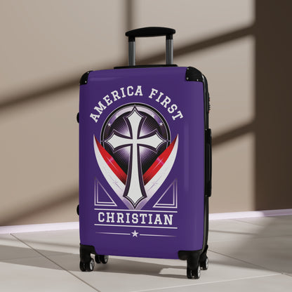 "America First - Christian" #03 Suitcases (Purple)