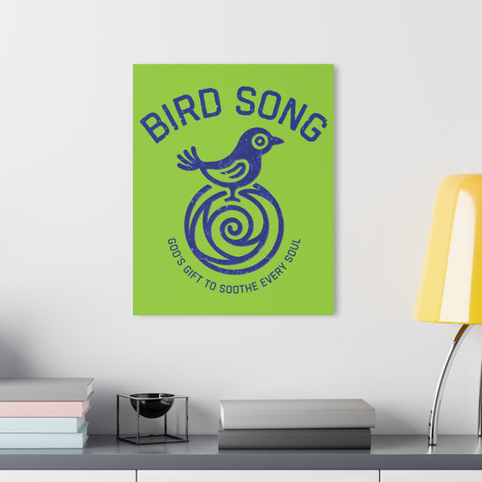 "Bird Song", Christian Acrylic Wall Prints (French Cleat Hanging) (Chartreuse Green)