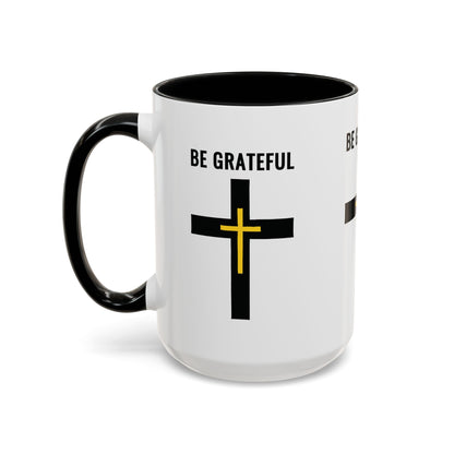 "Be Grateful", Accent Coffee Mug