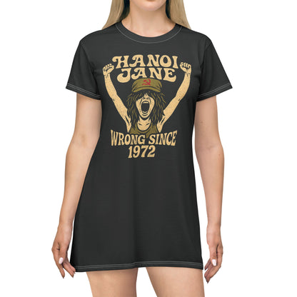 "Hanoi Jane", T-Shirt Dress (Peatshadow Black)