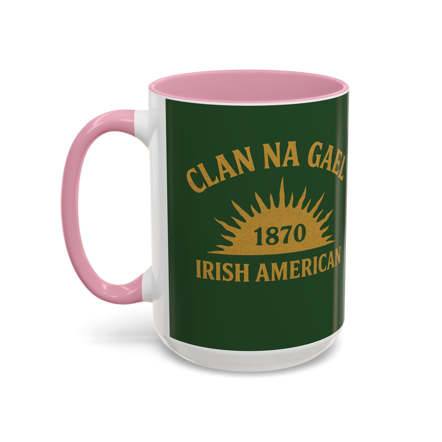 "Clan na Gael - Irish American", Colorful Mugs (11oz, 15oz) (Brithemain Green)