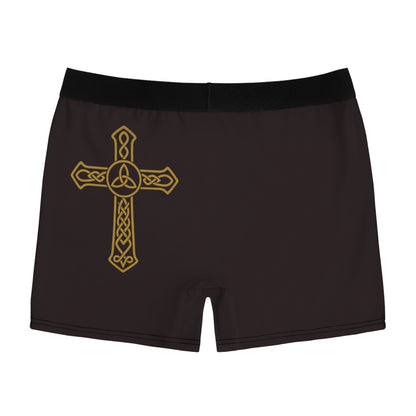 "Clan na Gael - Irish American", Men's Boxer Briefs (Seal Brown)