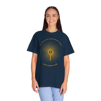 "Matthew 5:16 Sunburst", Unisex T-shirt