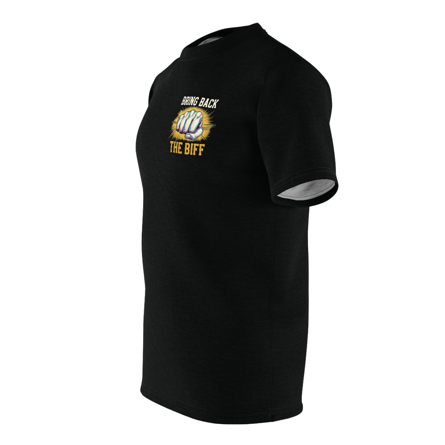 "Bring Back The Biff", Unisex T-shirt (Peatshadow Black)