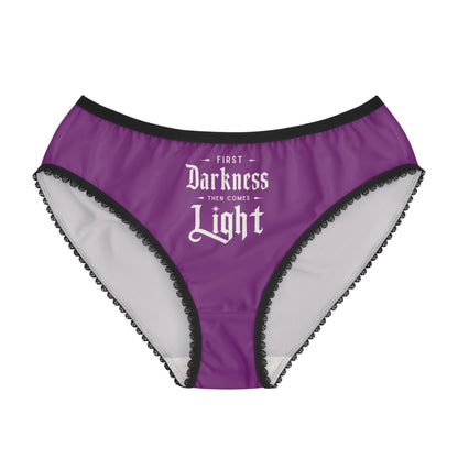 "First Darkness Then Comes Light" #02, Women's Briefs (Dark Magenta)
