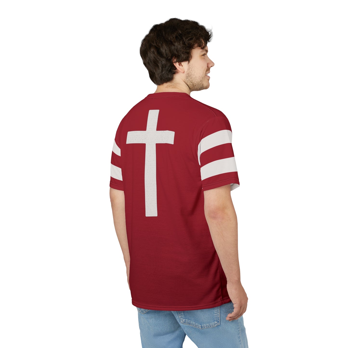 "Faith Overcomes Fear", Unisex Tee (Cherry Red)