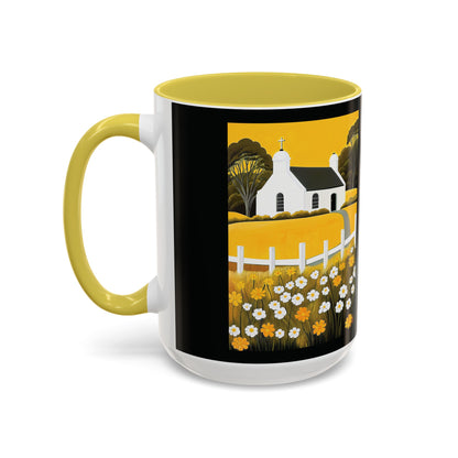 "Eaglais a’ Bhuidhe (Gaelic) - The Church of Golden Hope (English)", Colorful Mugs (11oz & 15oz)