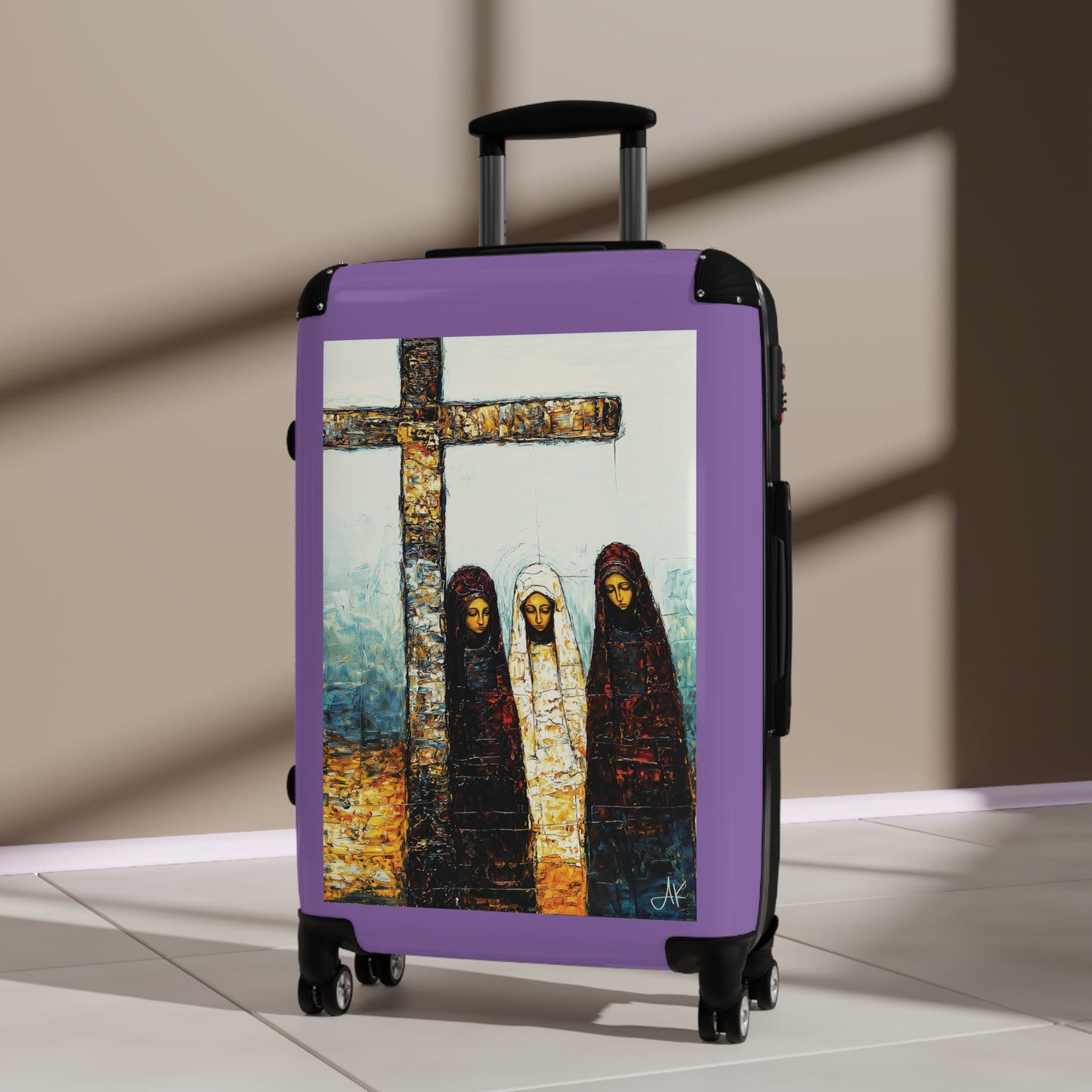 "At-the-Foot of the Cross - John 19:25", Suitcases (Light Purple)