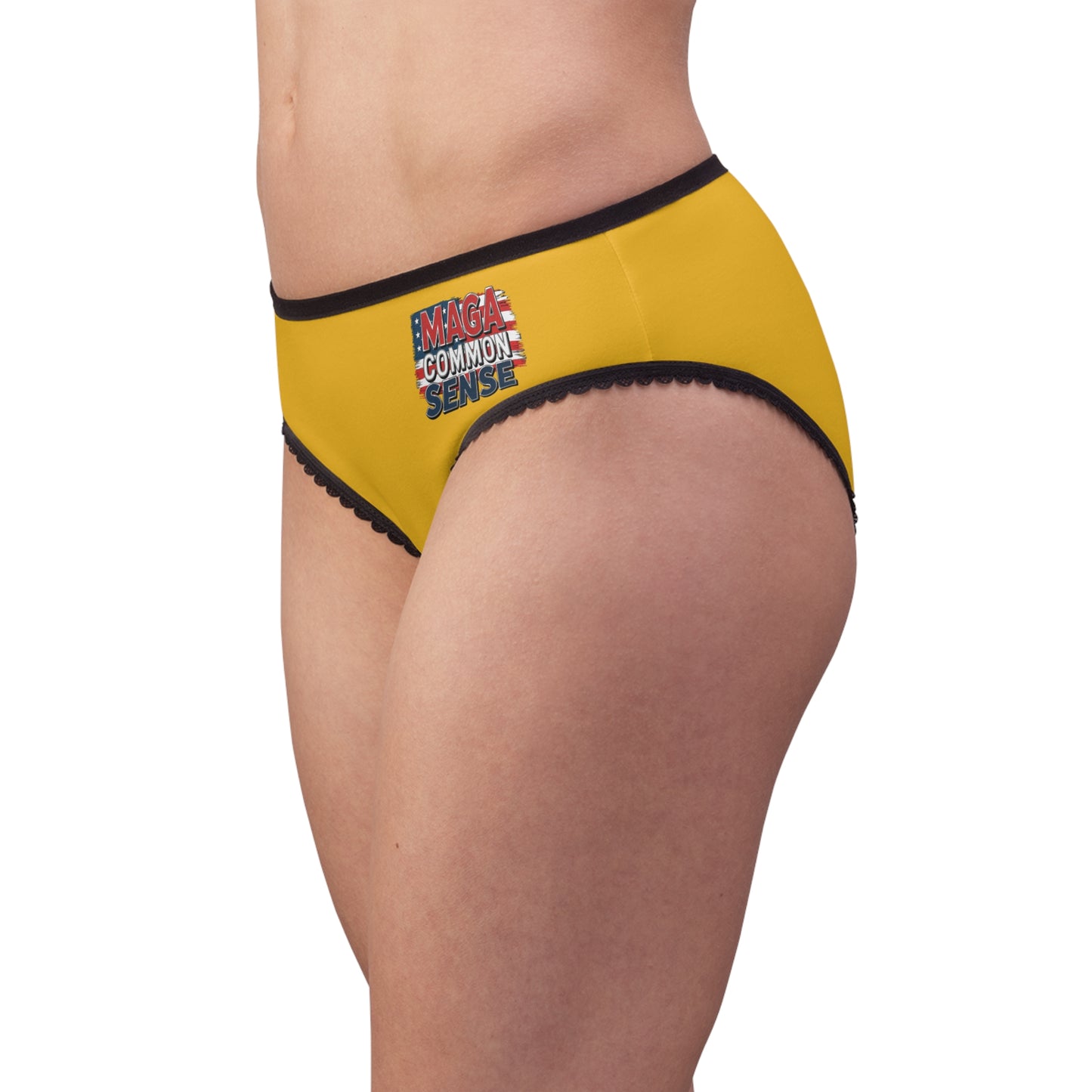 "MAGA Common Sense" #01, Women's Briefs (Amber)
