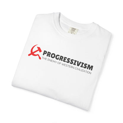 "Progressivism - Enemy of Western Civilization", Unisex T-shirt (Light Colors)