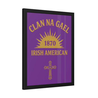 "Clan na Gael - Irish American", Framed Paper Poster (Vesper Violet)