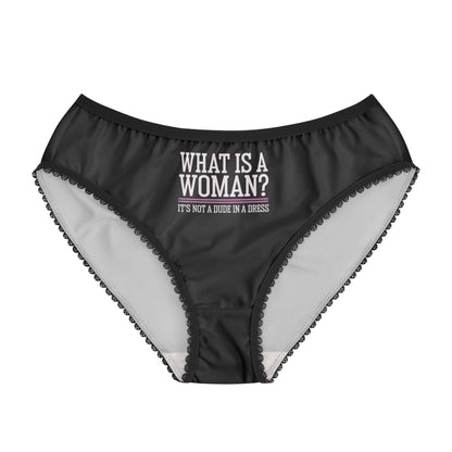 "What is a Woman" #02, Women's Briefs (Moonless Black)
