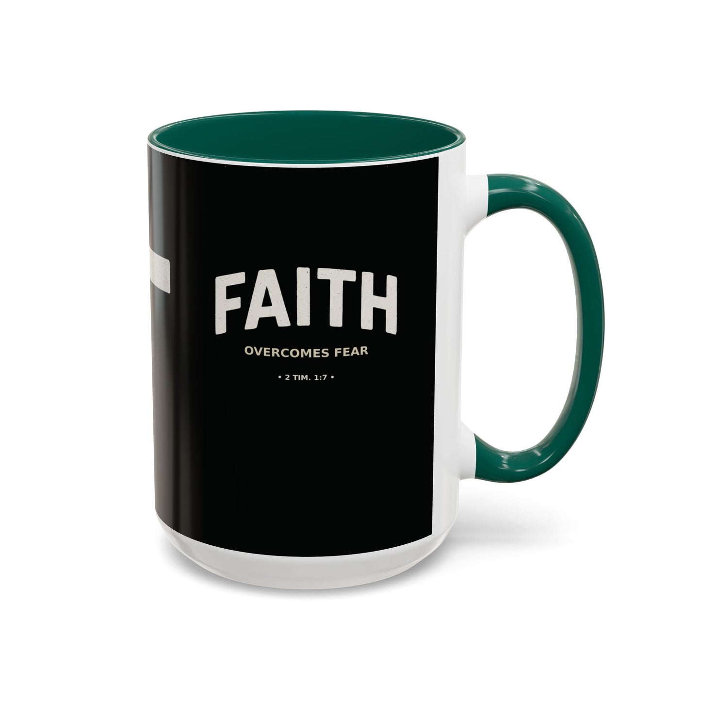 "Faith Overcomes Fear", Colorful Mugs (11oz, 15oz)