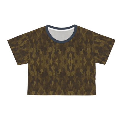 "Swamp Recon Camouflage", Crop Tee (Drowned Indigo Collar)