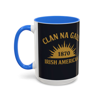 "Clan na Gael - Irish American", Colorful Mugs (11oz, 15oz) (Black Denim)