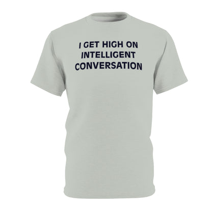 "Intelligent Conversation", Unisex T-shirt (Vitreous Green)