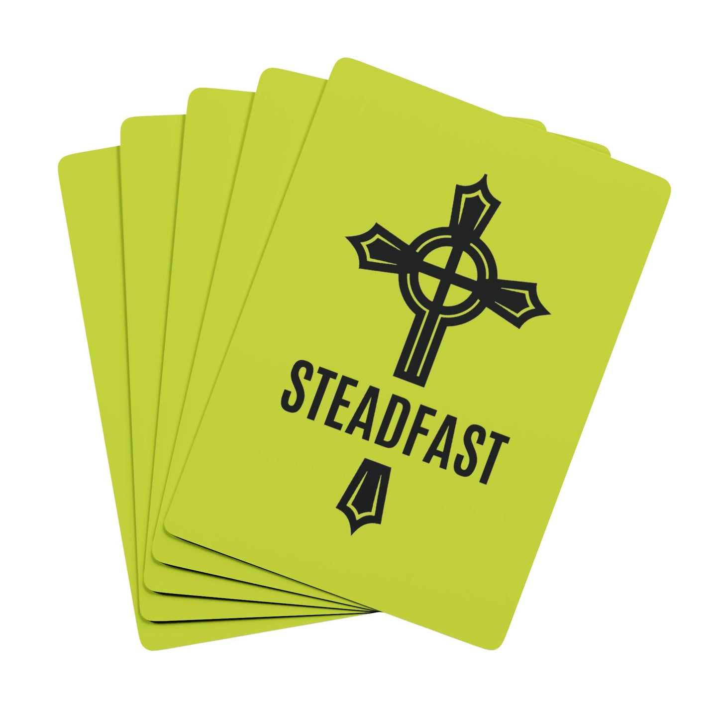 "Steadfast Cross", Christian Playing Cards (Pear Green)