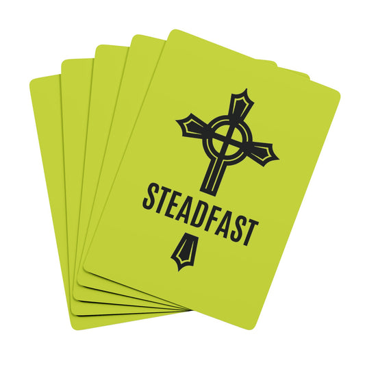 "Steadfast Cross", Christian Playing Cards (Pear Green)