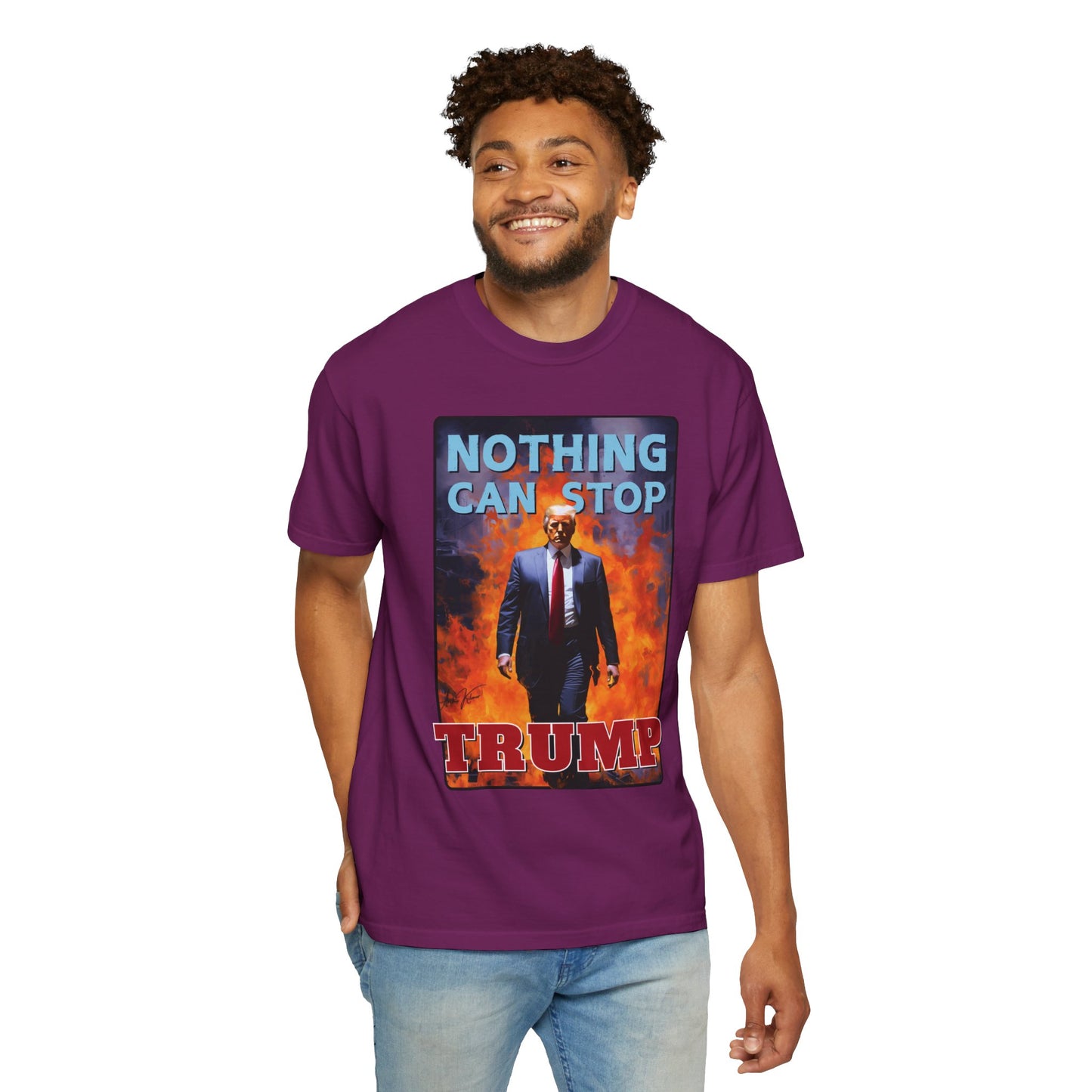"Nothing Can Stop Trump", Unisex T-shirt (Dark Colors)