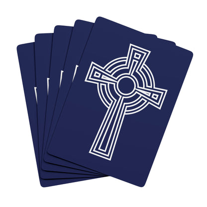 "A Simple High Cross", Christian Playing Cards (Norway Blue)