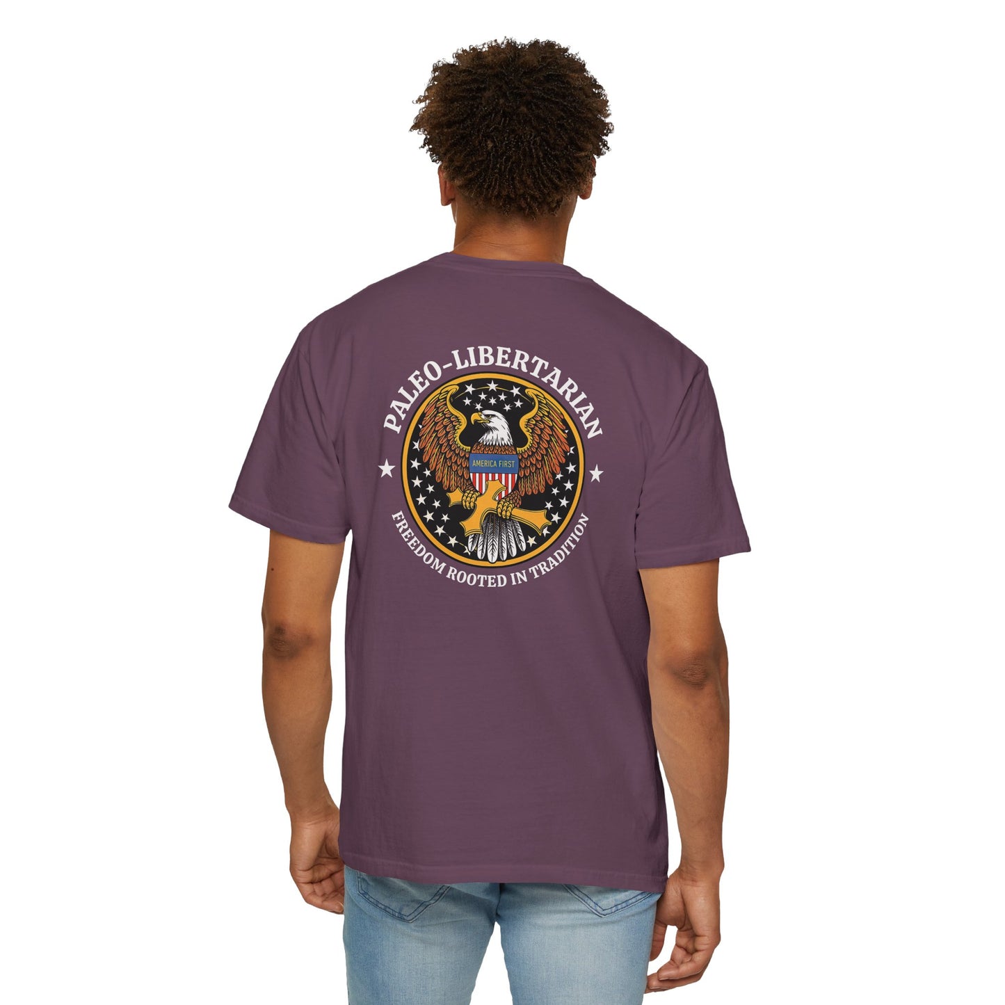 "Paleo-Libertarian" #01, Unisex T-shirt (Dark Colors)
