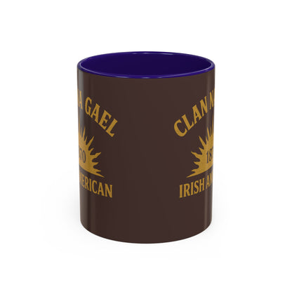 "Clan na Gael - Irish American", Colorful Mugs (11oz, 15oz) (Wild Boar Brown)