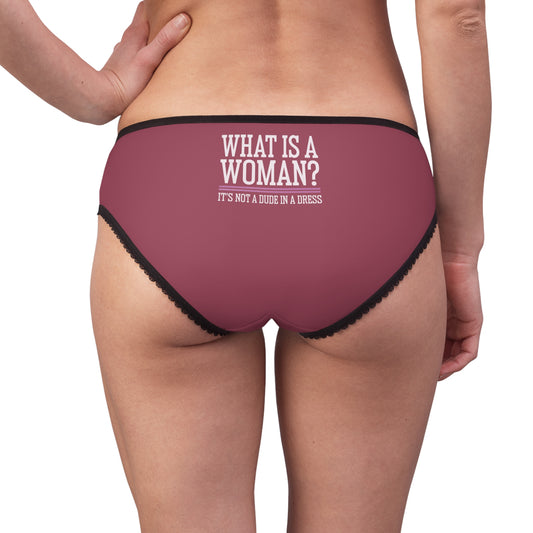 "What is a Woman" #02, Women's Briefs (Hippie Pink)