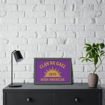 "Clan na Gael - Irish American", Framed Paper Poster (Vesper Violet)