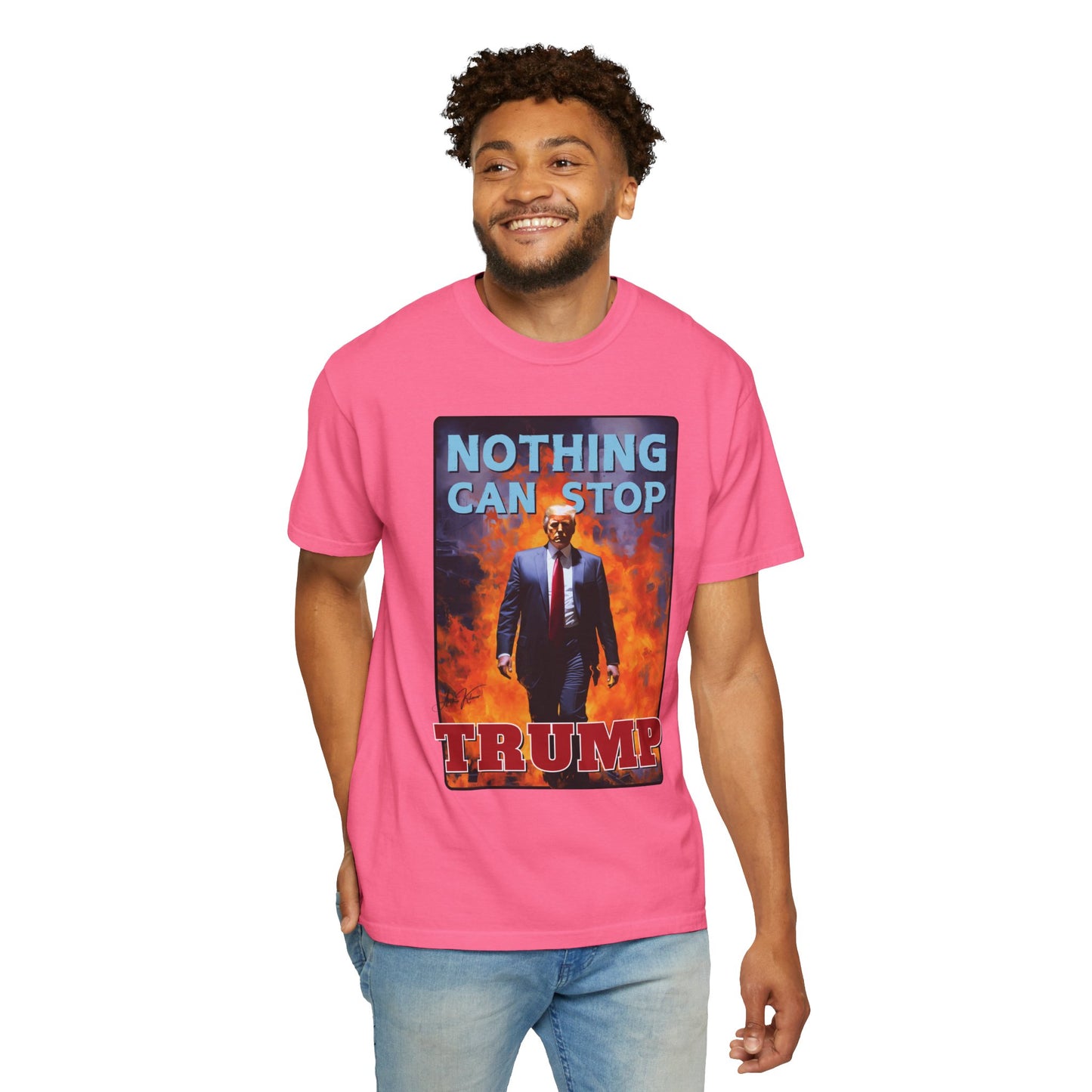 "Nothing Can Stop Trump", Unisex T-shirt (Dark Colors)