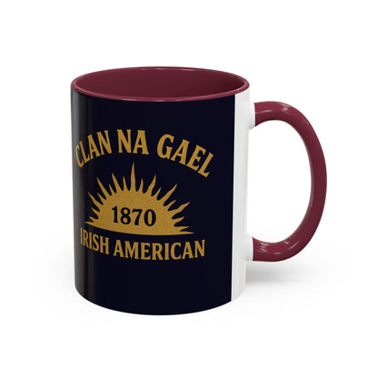 "Clan na Gael - Irish American", Colorful Mugs (11oz, 15oz) (Black Rock Blue)