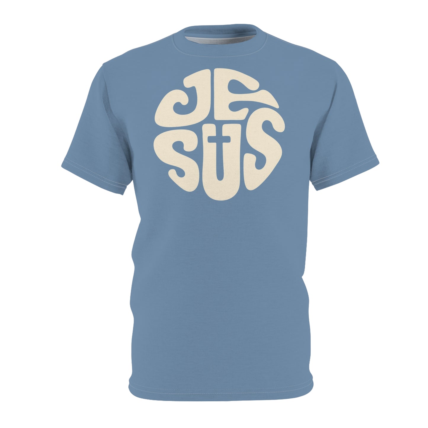 "Retro Jesus", Unisex T-shirt (Faded Denim)
