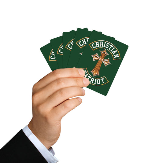 "Christian Patriot" #03, Christian Playing Cards (Zucchini Green)