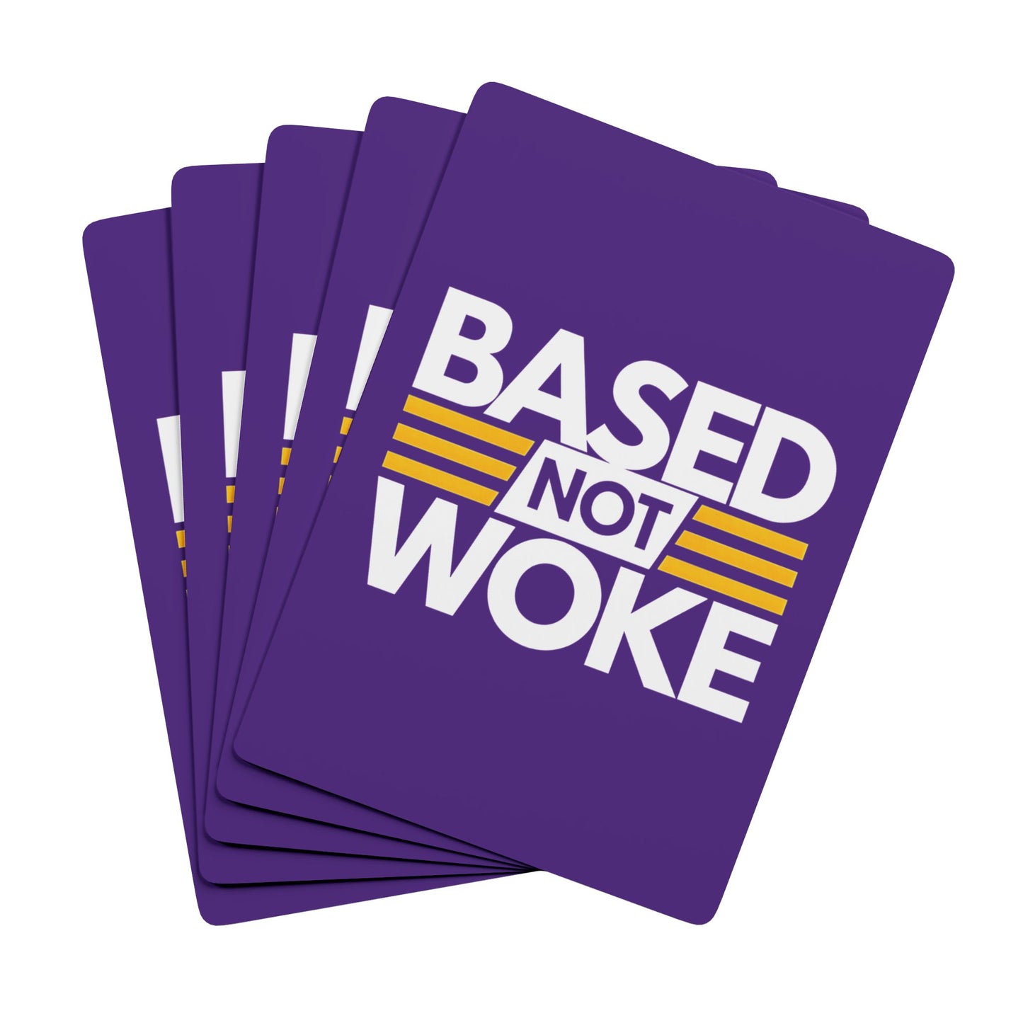 "Based not Woke" #01, Cultural Playing Cards (Deep Purple)