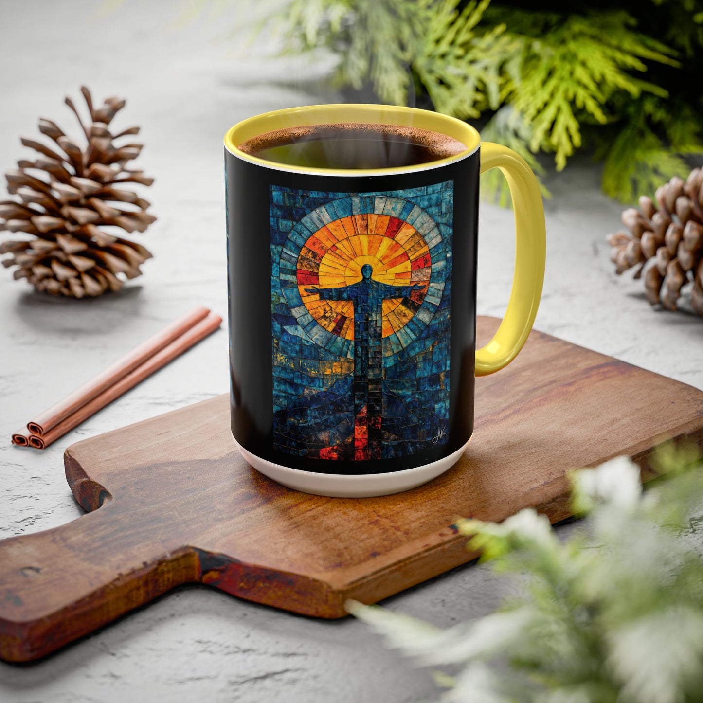 "Alpha and Omega - Revelation 22:13", Colorful Mugs (11oz, 15oz)