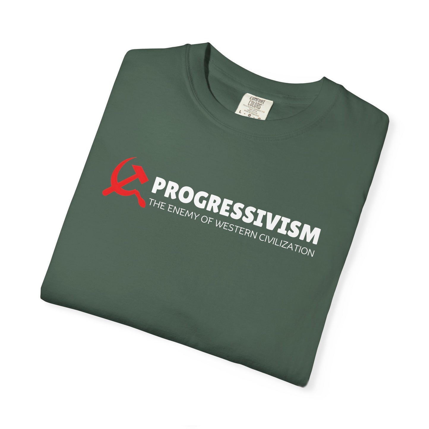 "Progressivism - Enemy of Western Civilization", Unisex T-shirt (Dark Colors)
