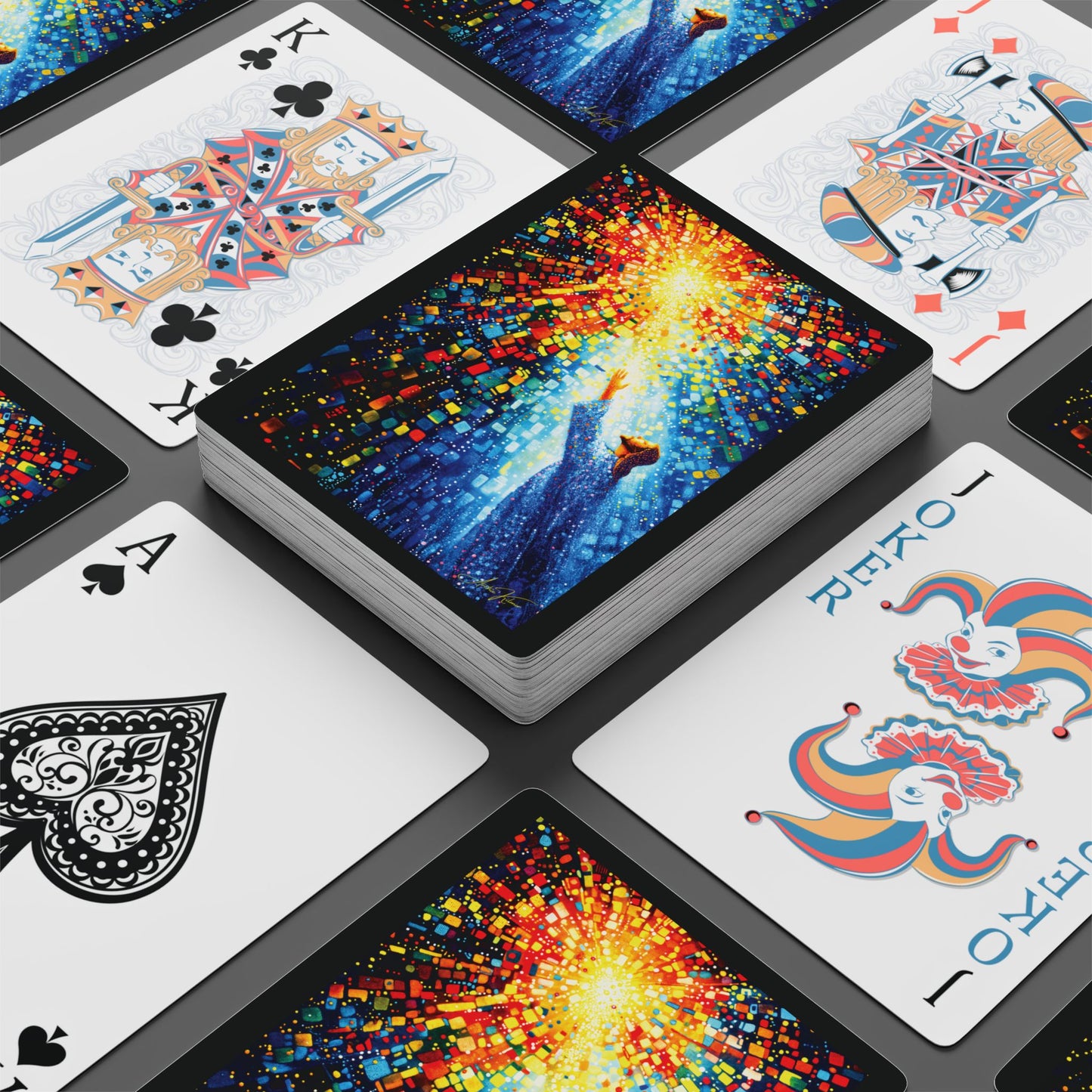"Father and Son", Christian Fine Art Playing Cards (Void Black)