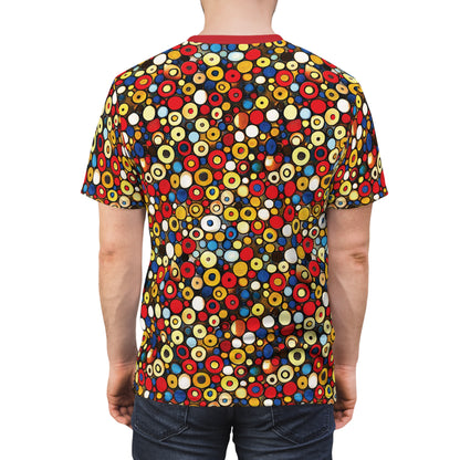 "Bits and Bobs", Unisex Tee (Flame Scarlet Collar)