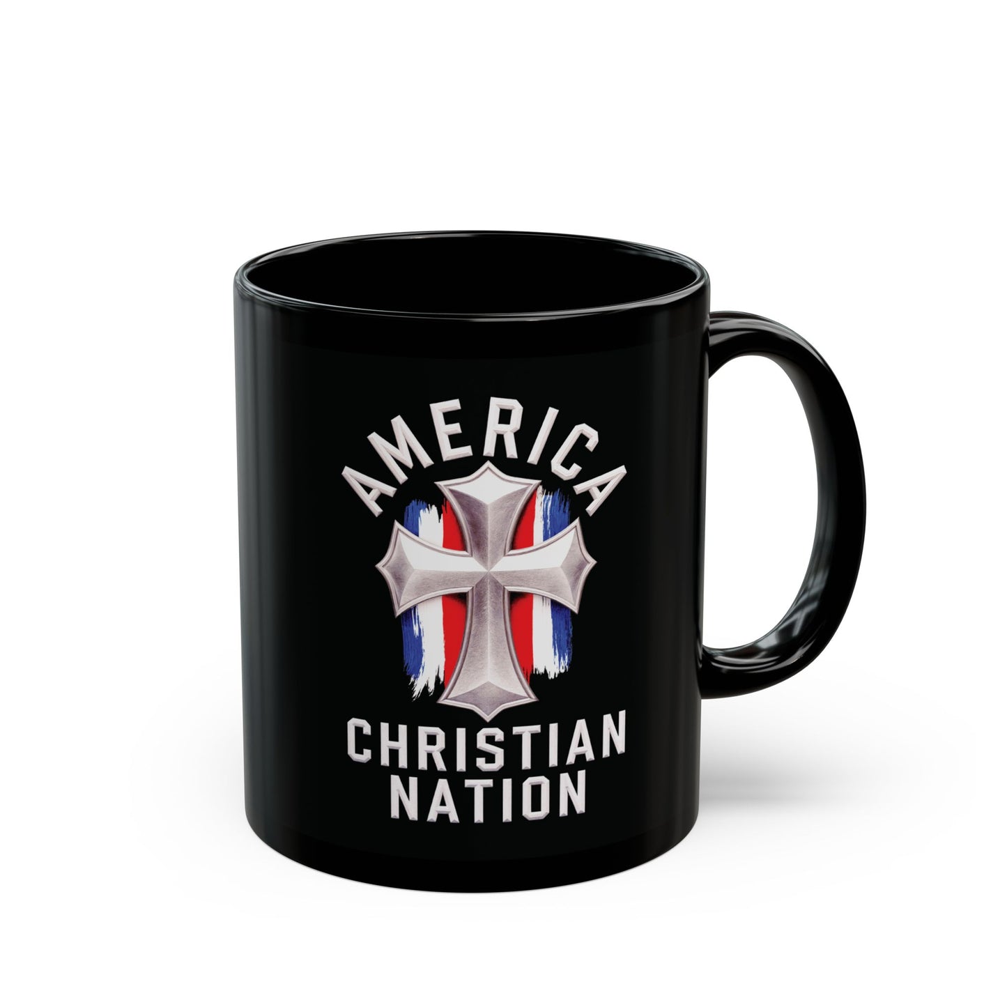 "America - Christian Nation" #01, Black Mug (11oz & 15oz)
